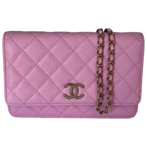 Chanel Wallet on Chain WOC Pochette Calfskin Pink GHW