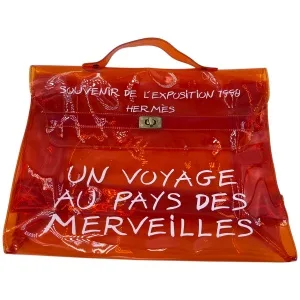 Hermès Vintage Vinyl Kelly Orange