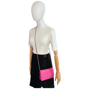 Chanel Wallet on Chain WOC Calfskin Pink