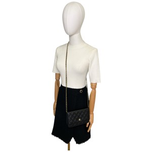 Chanel Wallet on Chain WOC Calfskin Black