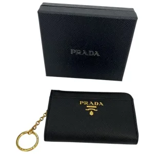 Prada Schlüsseletui Saffiano Schwarz
