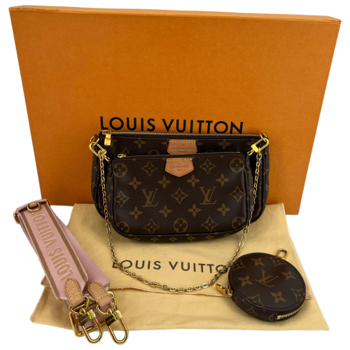 Louis Vuitton Multi Pochette Accessoires Monogram Canvas Rose Clair